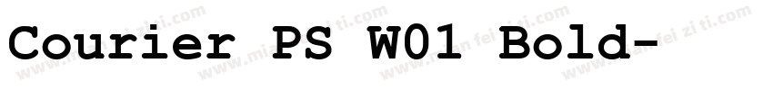 Courier PS W01 Bold字体转换